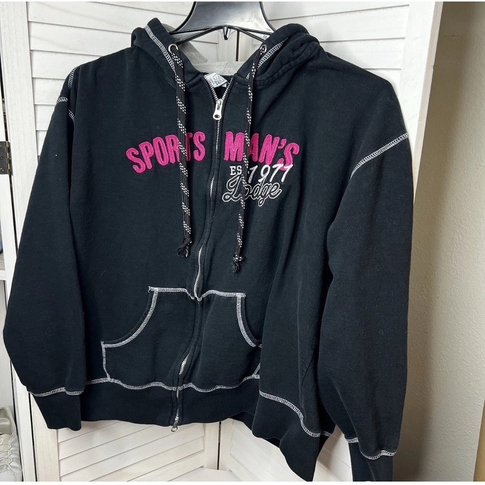 Signature Concepts Women's 2XL Zip Hoodie Black Sportsman's Lodge 1971